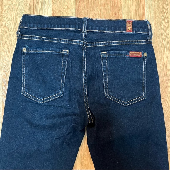 7 for All Mankind The Skinny Dark Wash Jeans - Picture 5 of 9